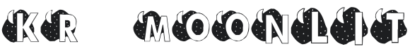 KR Moonlit Font Preview