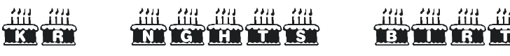 KR Nght's Birthday Font Preview