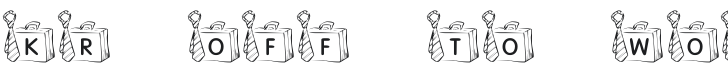 KR Off To Work! Font Preview