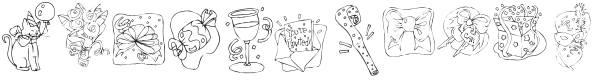 KR Party Time Dings Font Preview