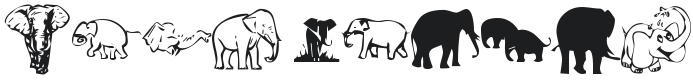 KR Rachel's Elephants Font Preview