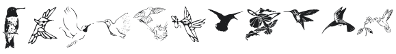 KR Renee's Hummingbirds Two Font Preview