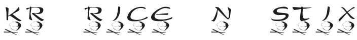 KR Rice N Stix Font Preview