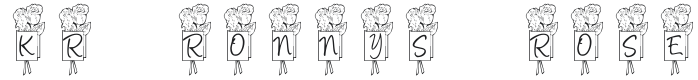 KR Ronny's Rose Font Preview