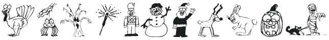 KR Silly Art Holiday Font Preview