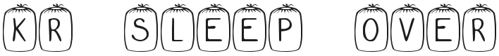 KR Sleep Over Font Preview