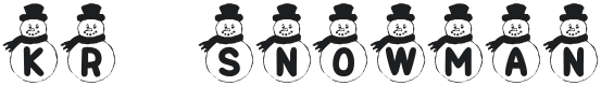 KR Snowman Font Preview
