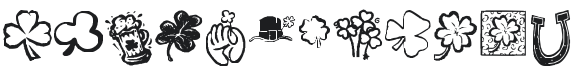 KR St Patricks Day Dings Font Preview