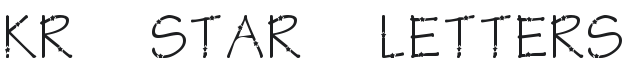 KR Star Letters Font Preview