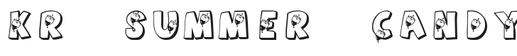 KR Summer Candy Font Preview