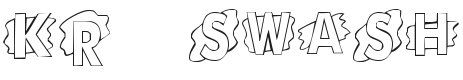 KR Swash Font Preview