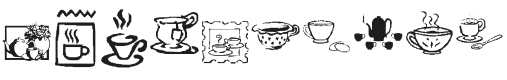 KR Teatime Dings Font Preview