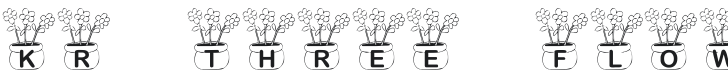 KR Three Flowers Font Preview
