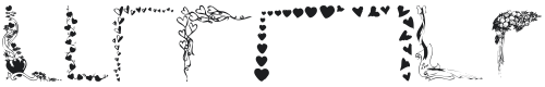 KR Valentine Borders Font Preview