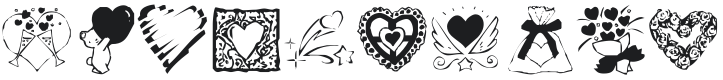KR Valentine Dings 2002 Font Preview