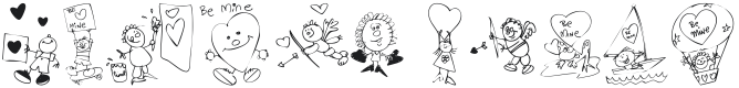 KR Valentine Kids 2006 Font Preview