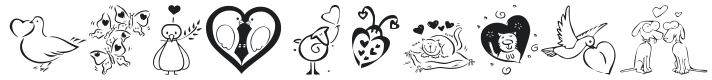 KR Valentines 2006 Three Font Preview