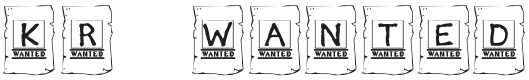 KR Wanted! Font Preview