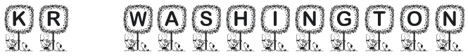 KR Washington Font Preview