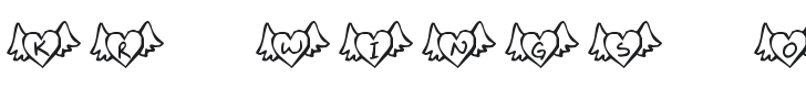 KR Wings of Love Font Preview