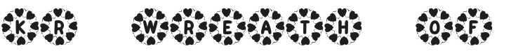 KR Wreath Of Hearts Font Preview