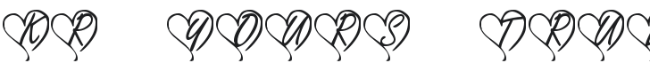 KR Yours Truly Font Preview