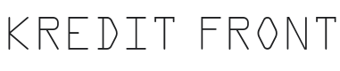Kredit Front-Regular Font Preview