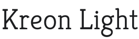 Kreon Light Font Preview