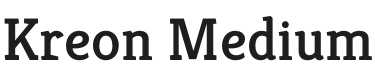 Kreon Medium Font Preview