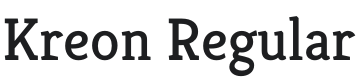 Kreon Font Preview