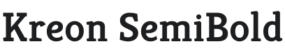 Kreon SemiBold Font Preview