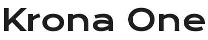 Krona One Font Preview