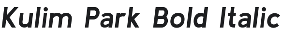 Kulim Park Bold Italic Font Preview