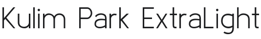 Kulim Park ExtraLight Font Preview
