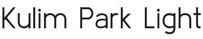 Kulim Park Light Font Preview