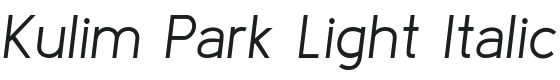 Kulim Park Light Italic Font Preview