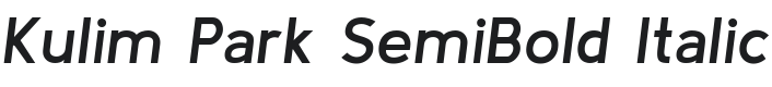 Kulim Park SemiBold Italic Font Preview