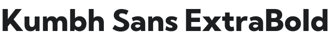 Kumbh Sans ExtraBold Font Preview