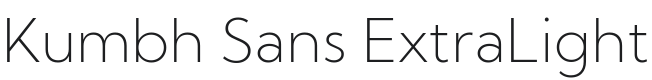 Kumbh Sans ExtraLight Font Preview