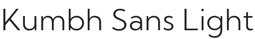 Kumbh Sans Light Font Preview