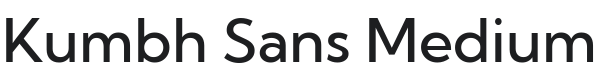 Kumbh Sans Medium Font Preview