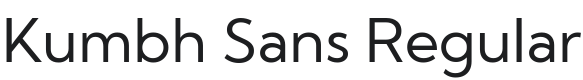 Kumbh Sans Regular Font Preview