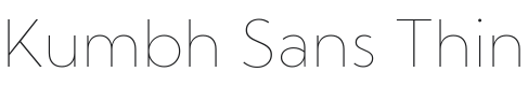 Kumbh Sans Thin Font Preview