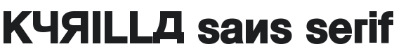 Kyrilla Sans Serif Font Preview