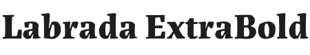 Labrada ExtraBold Font Preview