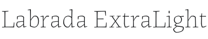 Labrada ExtraLight Font Preview