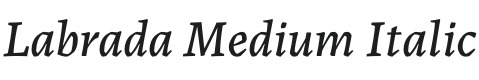 Labrada Medium Italic Font Preview
