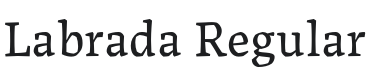 Labrada Font Preview