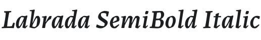 Labrada SemiBold Italic Font Preview