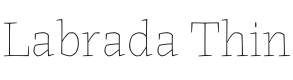 Labrada Thin Font Preview